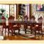 European Marble Top solid wood hand curved design tables Set for 6 dining room furniture