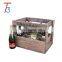 vintage style wooden whisky wine crate box - 12 bottle holder