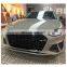 Front bumper grill with honeycomb grille ABS factory price for Audi S4 B9.5 A4L change to RS4 style black Sliver 2020+