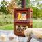 Outdoor Backyard Garden Heater Wood Burning Corten Steel Woodfired Fireplace