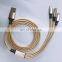 3 In 1charging cable Multiple Micro Charger Braided Type C USB C Data Cable