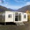 China 74 squares cabin import prefabricated homes expandable container house module houses