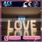 ACS decorative LOVE letter beautiful standing for wedding and decoration battery LED marquee light letters