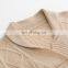 Custom Winter Women's Pure Cashmere Pullover Thick Jacquard Pattern Solid Style Turn-Down Collar Knitwear Sweater