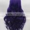 High Quality 80cm Long Curly Dark Purple Synthetic Anime Lolita Wig
