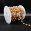 $4/meter by Trade Assurance- Champagne chalcedony bead natural stone chains for necklacFree Shipping