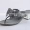 2016 simple design high quality pvc sandals low heels jelly shoes crystal plastic melissa lady shoes with butterfly