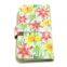 flower pattern flip leather case cover for 5-6inch cell phone