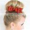 4.5" Glitter Girl Hair Bow, Glitter Leather Bow, glitter bow barette