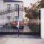arc top wrought iron residential driveway fence gate