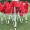 3*6M quick large red fireproof easy up folding tent with extra shade