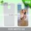 2016 new model 2d hard plastic case sublimation phone cover for Moto G4 G4