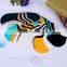 colorful young boys men man cute striped boat invisible tube socks