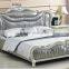 King size bed, modern bed frame design, classic luxury furniture sale for living room