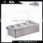 4 Compartment Stainless Steel Condiment Dispenser, Condiment Holder