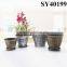 Plastic pots for plant round gold plastic cheap plant pot