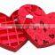 2016 customized various color heart shaped cardboard candy chocolate box with ribbon