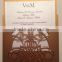 Vintage bronze laser cut invitation card wedding wholesaler-A016