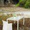 Modern & contemporary look elegant white outdor furniture rattan garden chair