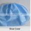 China manufacture Disposable non woven material dark blue anti slip shoe cover for hospital
