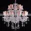 White Glass Coloured Chandelier Parts Crystal Pendant Lights