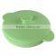 Promotional large round shaped folding silicone food storage container with lid