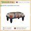 Cotton Plain Rug Material of Wooden Stool/Ottoman for Sale at Nominal Price