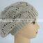 Hot selling custom knitted crocheted beanie hat girls winter hats