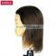 16" synthetic hair black cosmetology training mannequin head