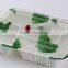 1200ml Big volume eco-friendly thickness embossing disposable 3 compartment plastic bento box/lunch box/food container