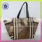 high quality fashion women tote bag for jute and cotton meterial shopping handbags