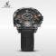 WEIDE unique mens quartz stainless steel watch water resistant outdoor army sport watch with silicone strap wrist watch