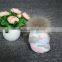 fur pom pom keyrings / cute handbag for girls / hot sale small fur purse