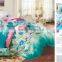 Beautiful floral 4pcs Luxury reactive printing tencel bedding set