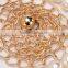 fashion all-match ladies and woman peal beads hook decoration narrow waist belt with metal chain