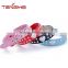 Pet collar with 2 rows rhinestone bling heart studded leather dog pet collar for small dog