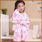 Super Soft Children Plush Printing Home Flannel Bathrobe