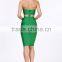 Cheap sexy girl green frocks 2015 summer bandage dress for girl