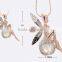 women Angel Wings Butterfly Wings fairy Rhinestone Crystal Necklace / sweater chain
