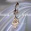 Rose Gold Plated Hamsa Dangle Belly Ring Body Jewelry Glue Navel Rings