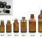 50ml amber glass boston shape Essential oil bottles with explosion-proof bottle caps