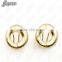 Juyuan Fashion 18K Gold Plated Pendant&Earring Semi-gloss Set