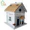 Hanging White wooden Cottage Bird house