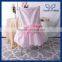 CH030D Angela Wedding fancy wedding ruffled taffeta light pink chair covers with flower