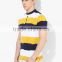 Hot sale customized multicolored striped 200g high quality men polo shirt 100% cotton