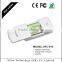 white mini universal external laptop battery charger