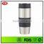 Drink ware type 16 ounce Double wall insulated stainless steel coffee tumbler with push lid
