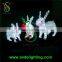 3D rabbit night light led ABS motif sculpture light room garden decoration for holiday christmas