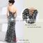 Dresses new fashion long gorgeous sequins A-line corset shoelace evening dress Black and white evening prom dress