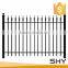 Steel metal picket fence